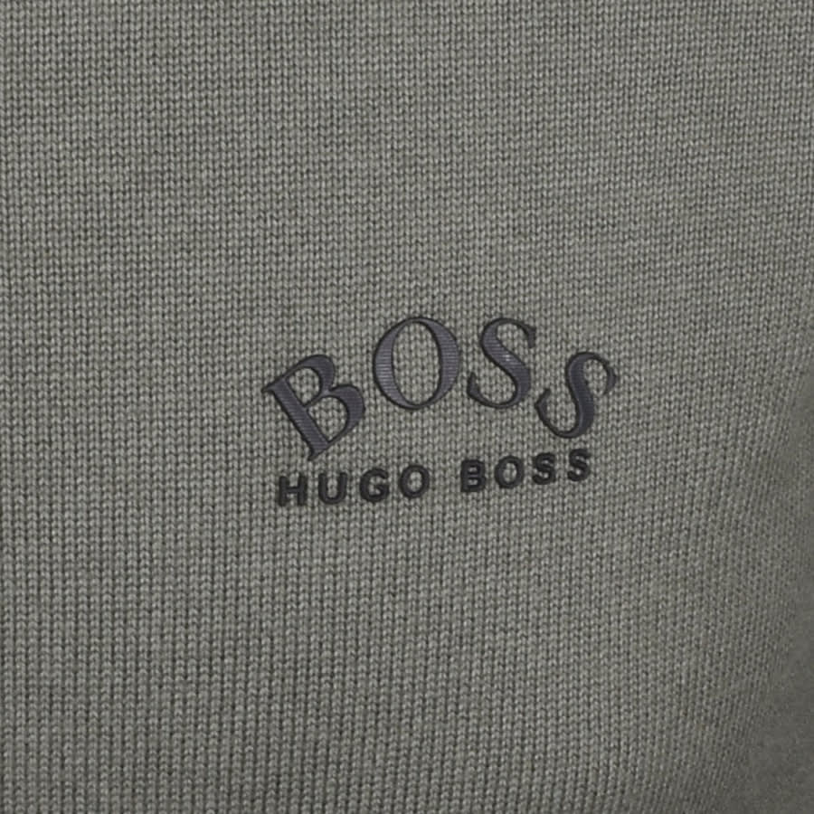 Alternative Image for ProductBOSS Ziston Half Zip Knitted Jumper Green3
